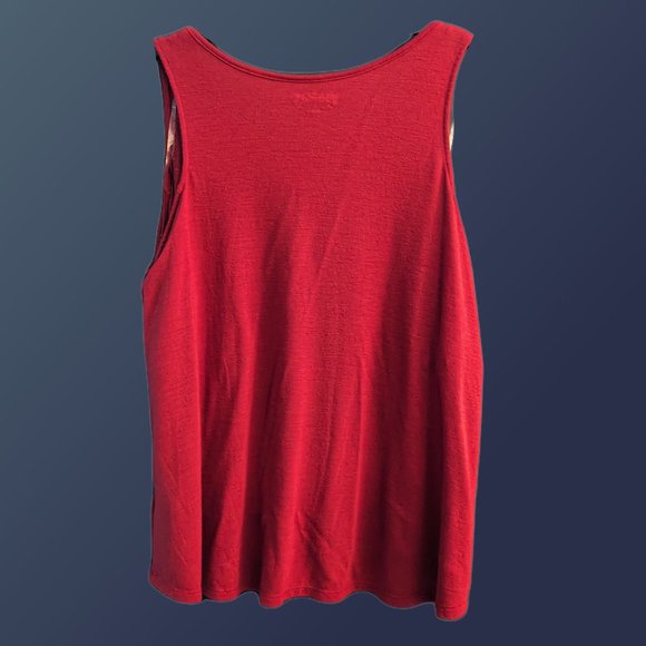 Mudd - Women's Blouse - Wine w/ Floral Embroidery - L - Picture 2 of 4